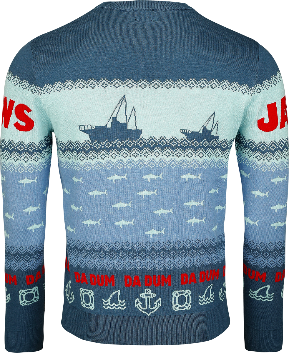 Jaws Jaws - Da Dum Da Dum Christmas jumper multicolour - Image 3