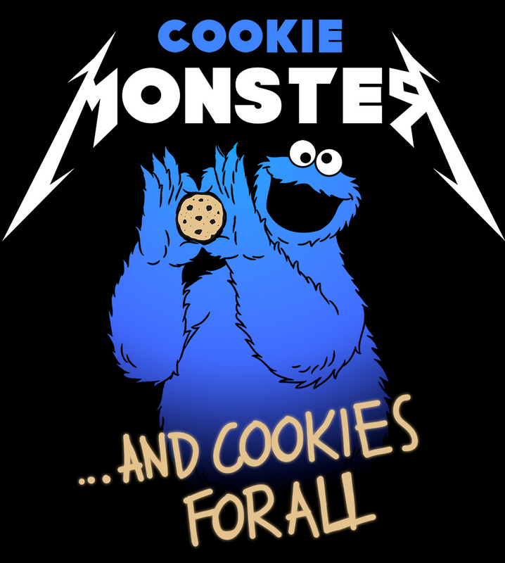 Sesame Street Cookie Monster ... and cookies for all T-Shirt black - Image 3