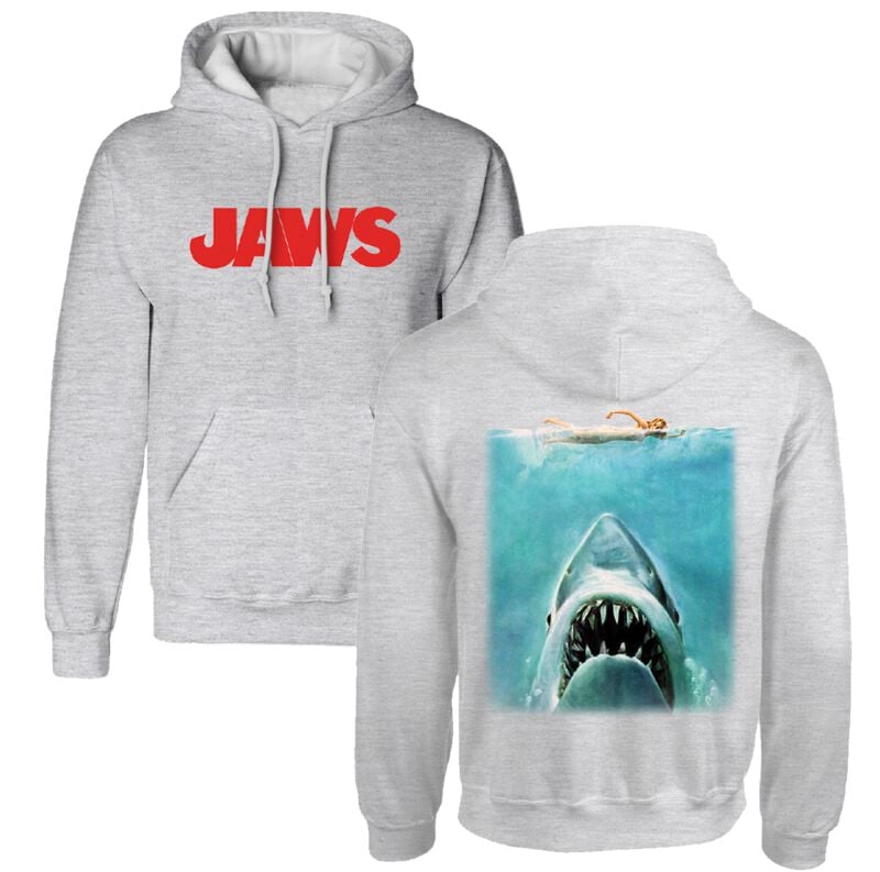 Jaws Jaws - Poster Hoodie mottled grey - Image 2