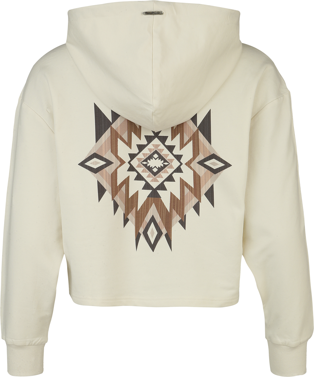 Pussy Deluxe Wild West Boots Cropped Hoodie Hoodie off white - Image 3