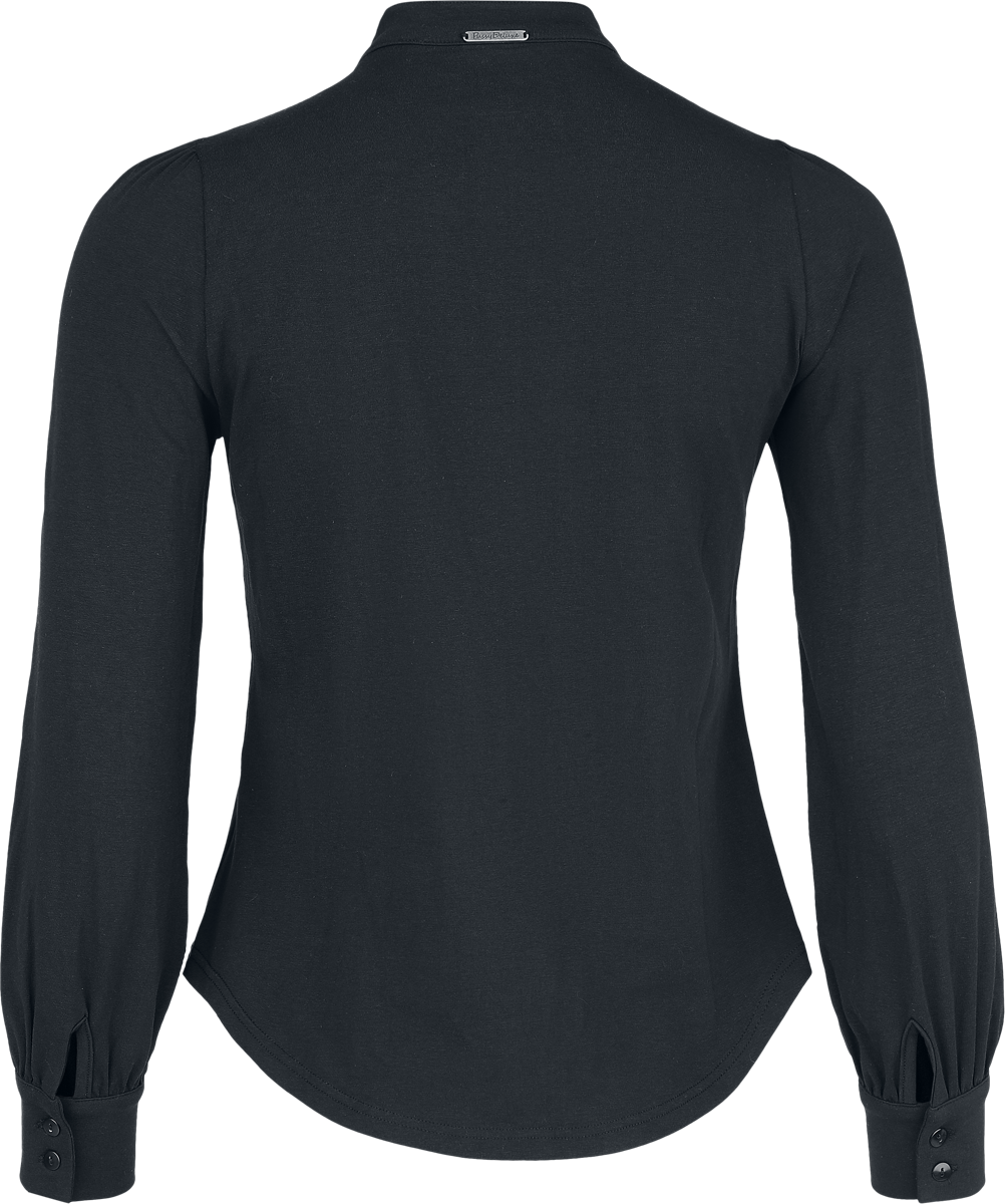 Pussy Deluxe Asia Dreams Flowers Blouse Longsleeve black - Image 3