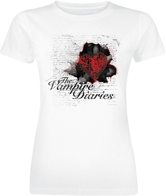 The Vampire Diaries Heart Diary T-Shirt white - Image 2