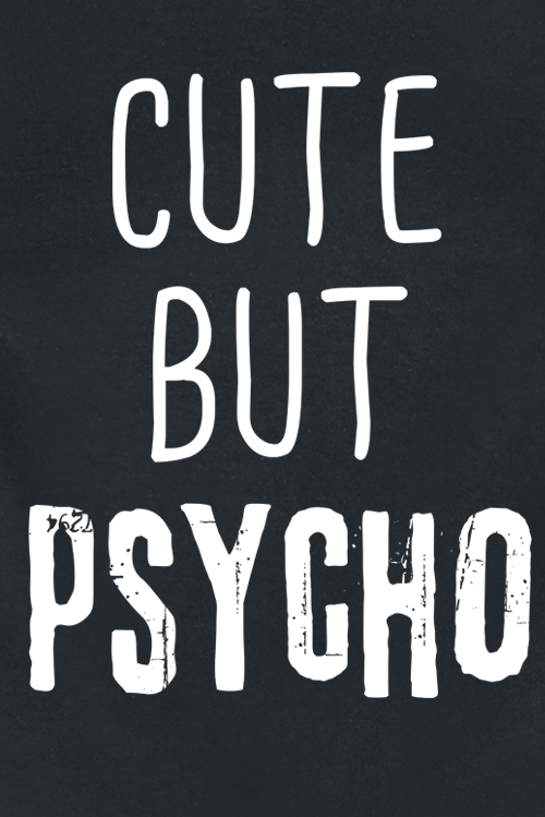 Slogans Cute But Psycho Top black - Image 3