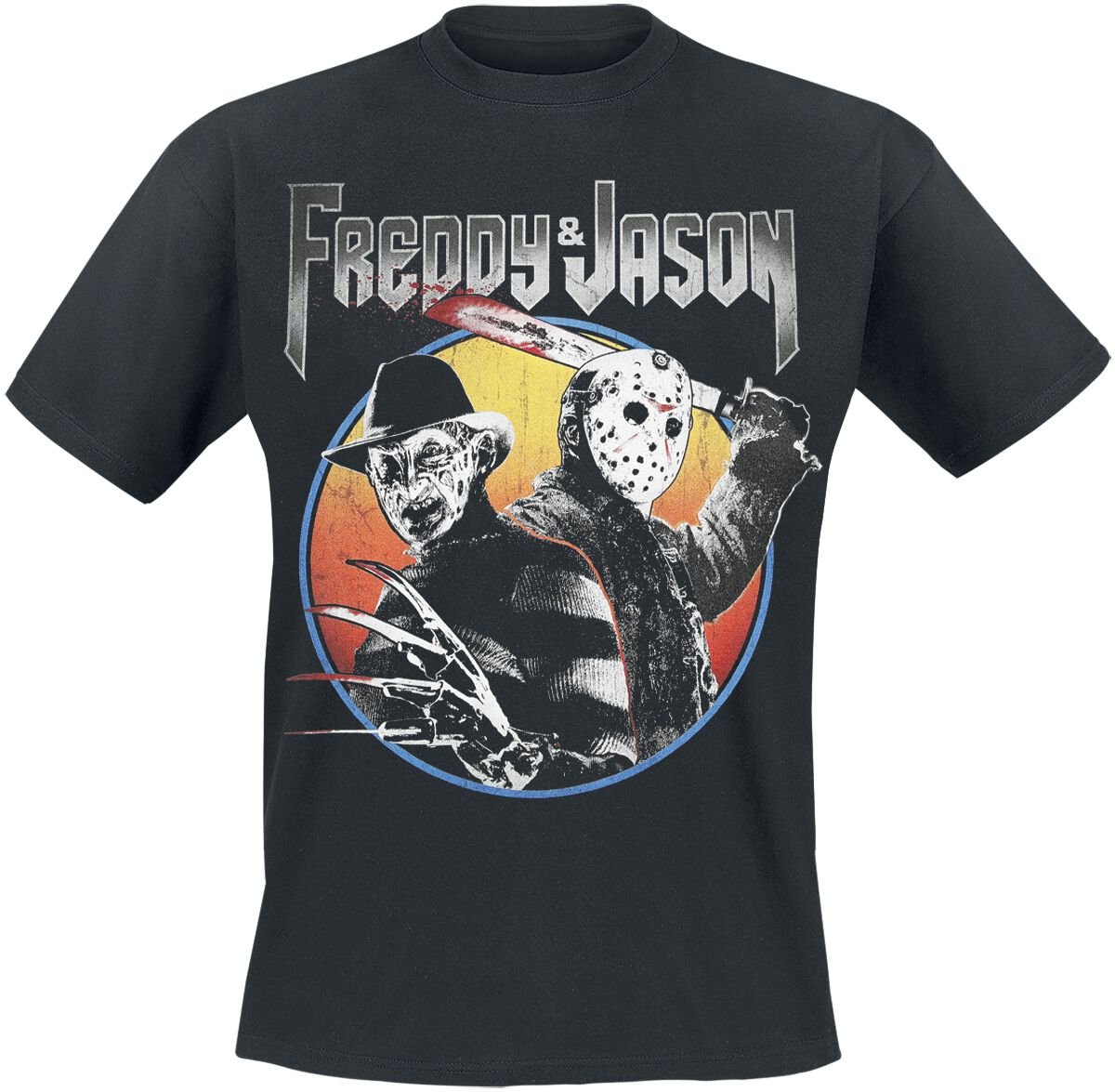 Friday the 13th Freddy vs. Jason T-Shirt black - Image 2