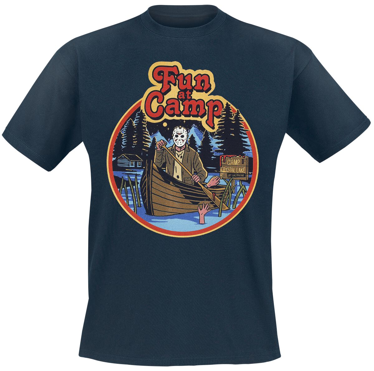 Friday the 13th Fun at Camp T-Shirt navy - Image 2