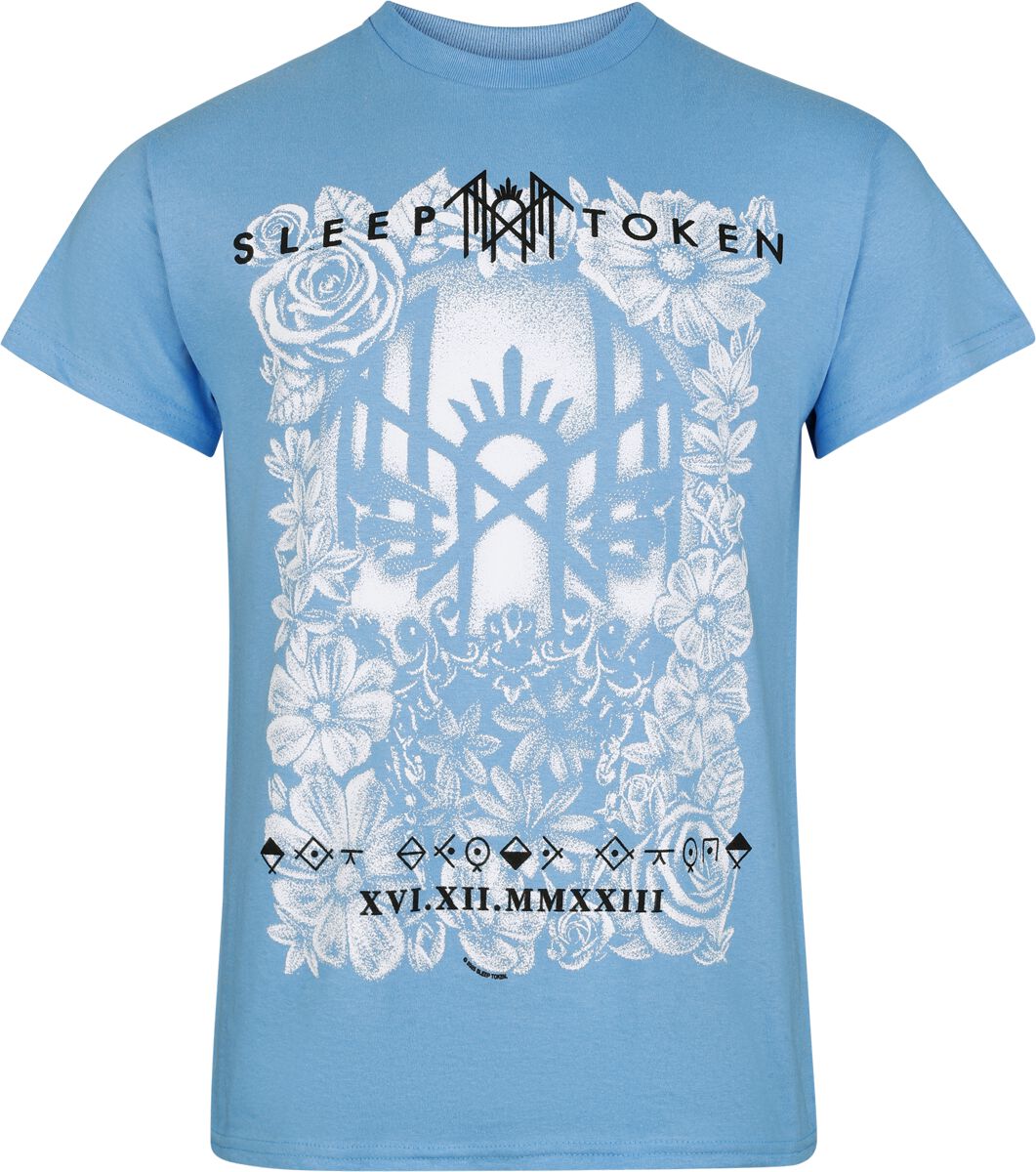 Sleep Token Vessel Flowers T-Shirt blue - Image 2