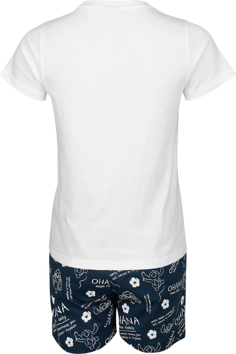 Lilo & Stitch Ohana Means Family Pyjama white blue - Image 3