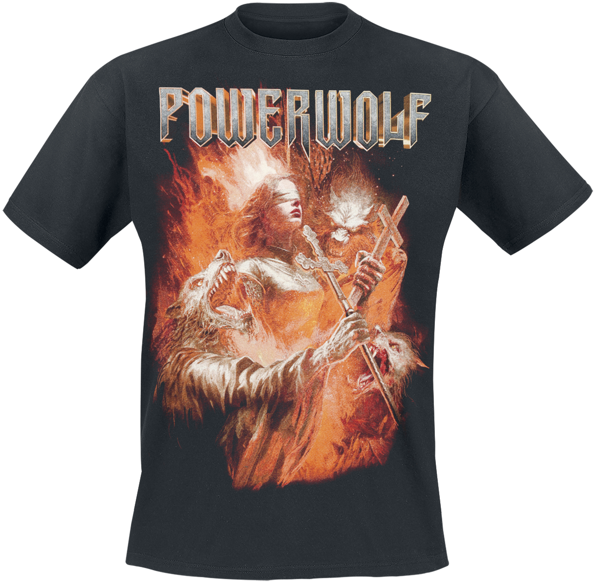Powerwolf Joan Of Arc T-Shirt black - Image 3