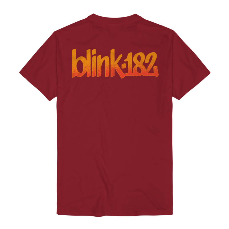 Blink 182 Reaper Smile T-Shirt red - Image 3