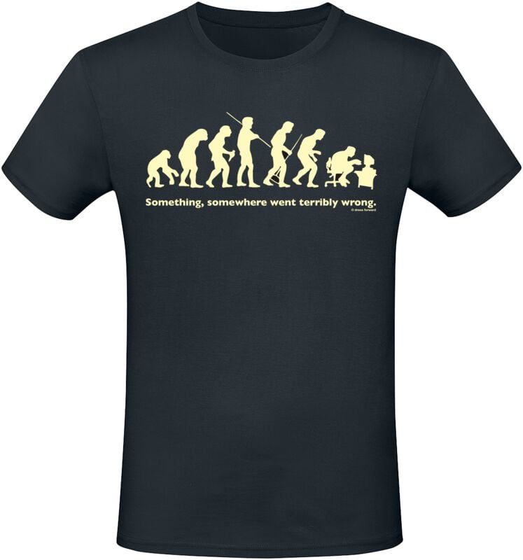 Slogans Something, somewhere went terribly wrong T-Shirt black - Image 2