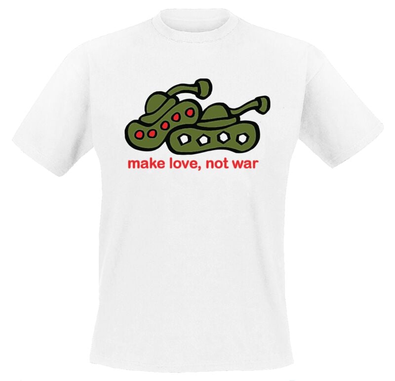 Slogans Make Love not War T-Shirt white - Image 2