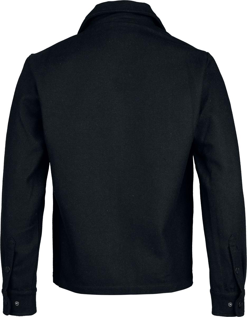 West Coast Choppers WCC WOOL LINED PLAID JACKET - BLACK Biker Jacket black - Image 3