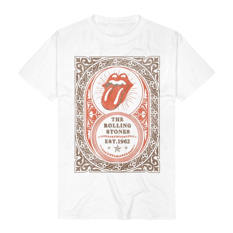 The Rolling Stones Ornament Frame T-Shirt white - Image 2