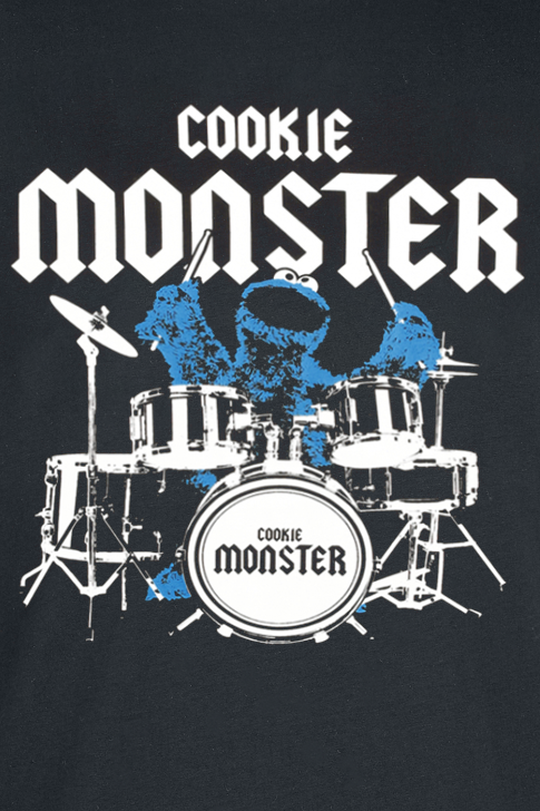 Sesame Street Cookie Monster T-Shirt black - Image 3