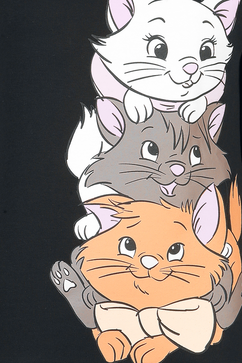 Aristocats Marie, Berlioz, Toulouse Sweatshirt black - Image 3