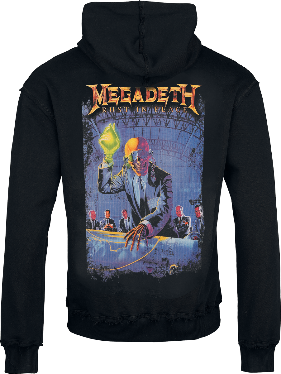 Megadeth Logo Hoodie black blue - Image 3