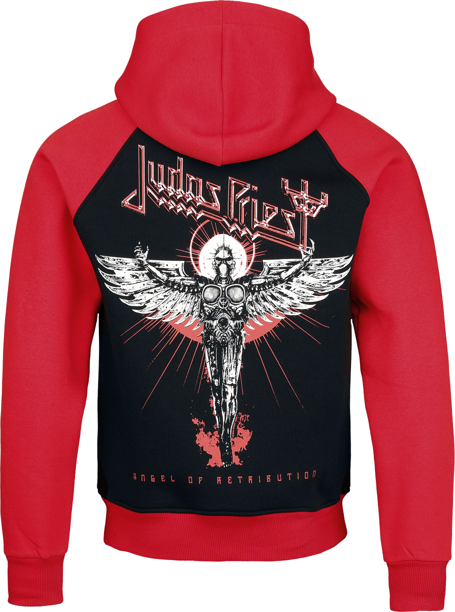 Judas Priest Logo Hoodie black red - Image 3
