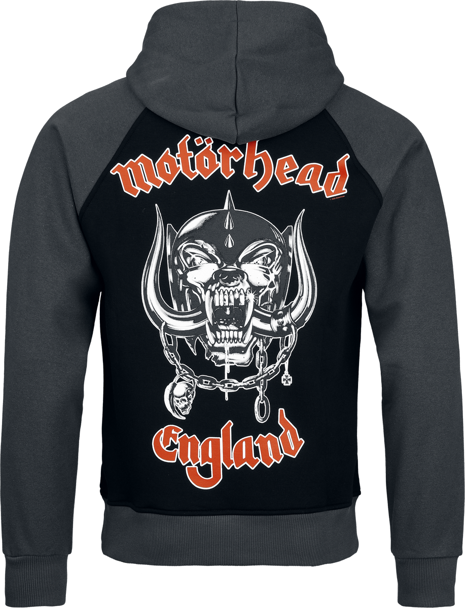 Motörhead Logo Hoodie black grey - Image 3