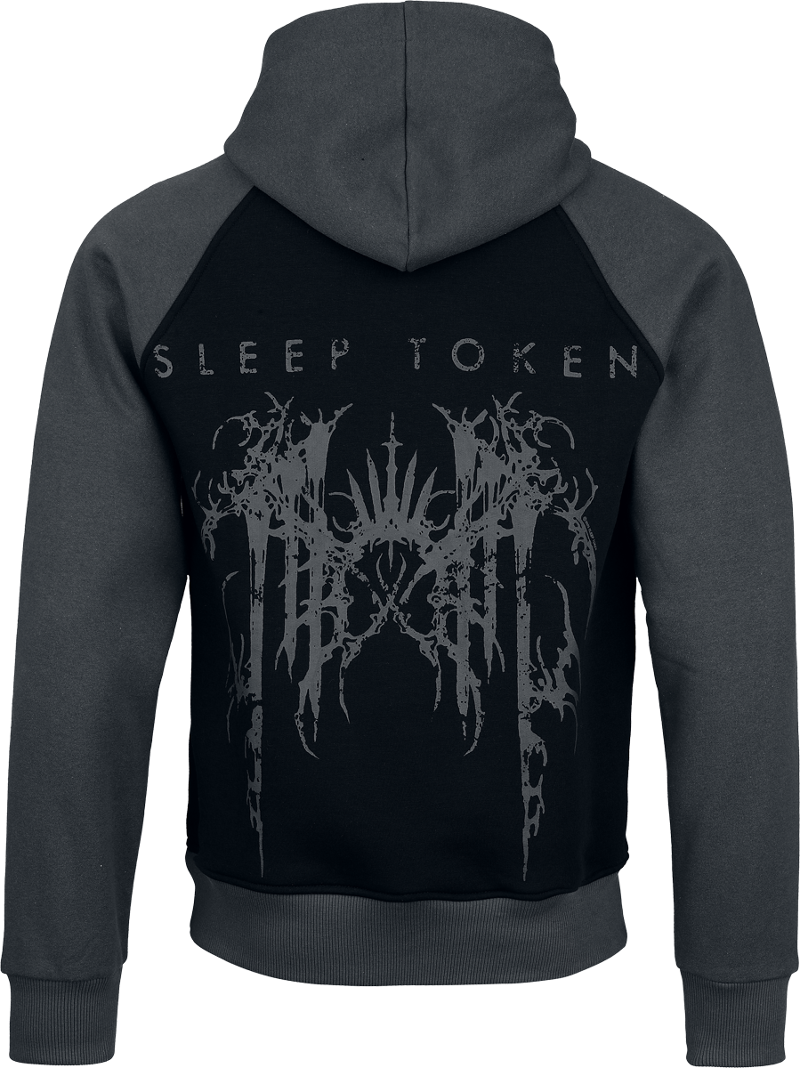 Sleep Token Logo Hoodie black grey - Image 3