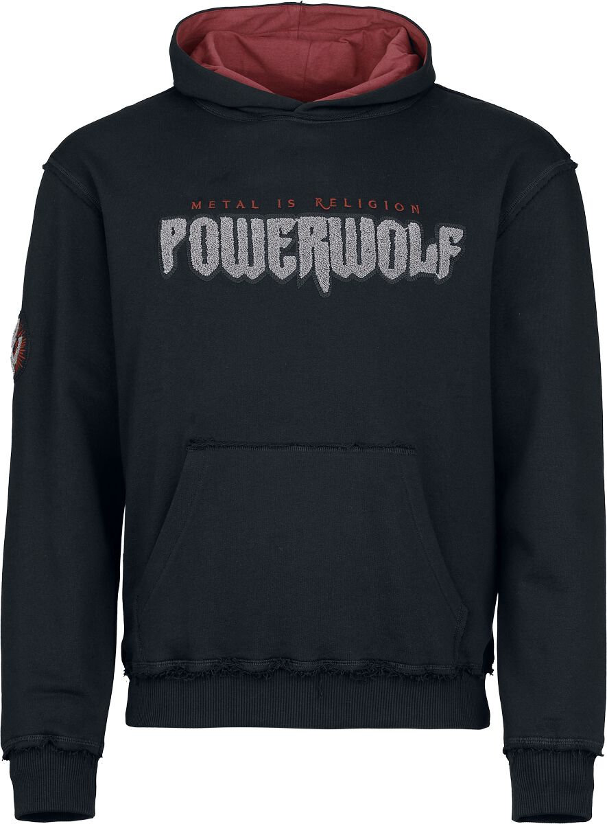 Powerwolf Logo Hoodie black dark red - Image 2