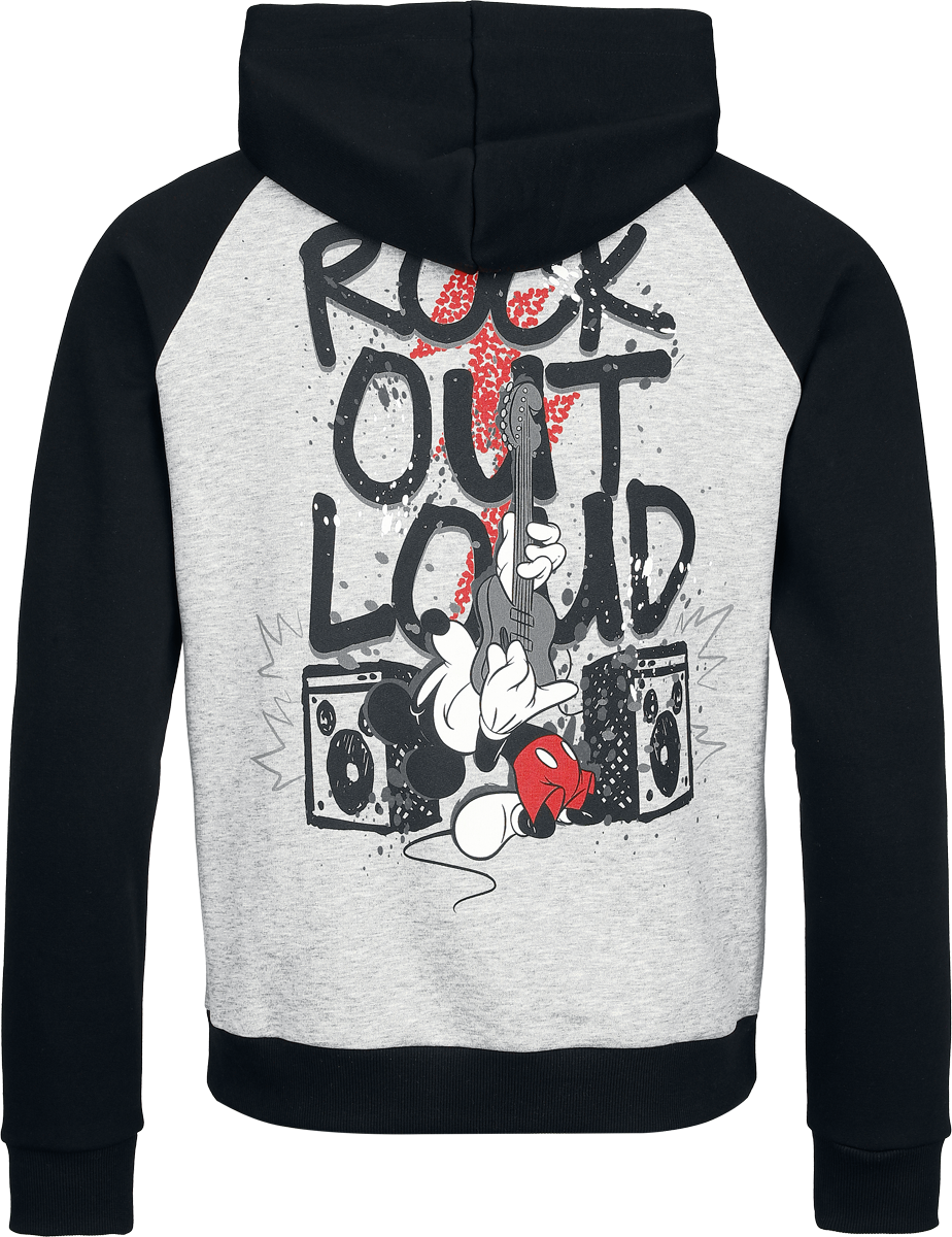 Mickey Mouse Rock out loud Hoodie grey black - Image 3