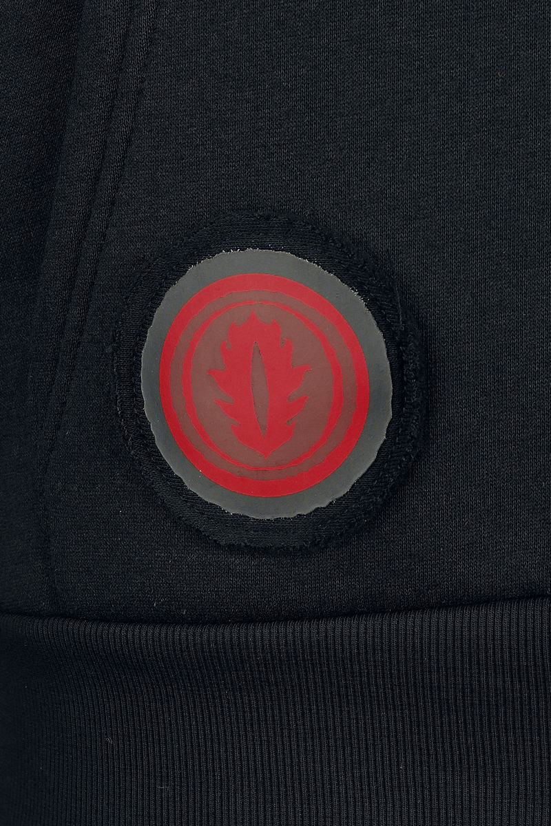 The Lord Of The Rings Heat Logo - Sauron - Black on Black Hoodie black - Image 3