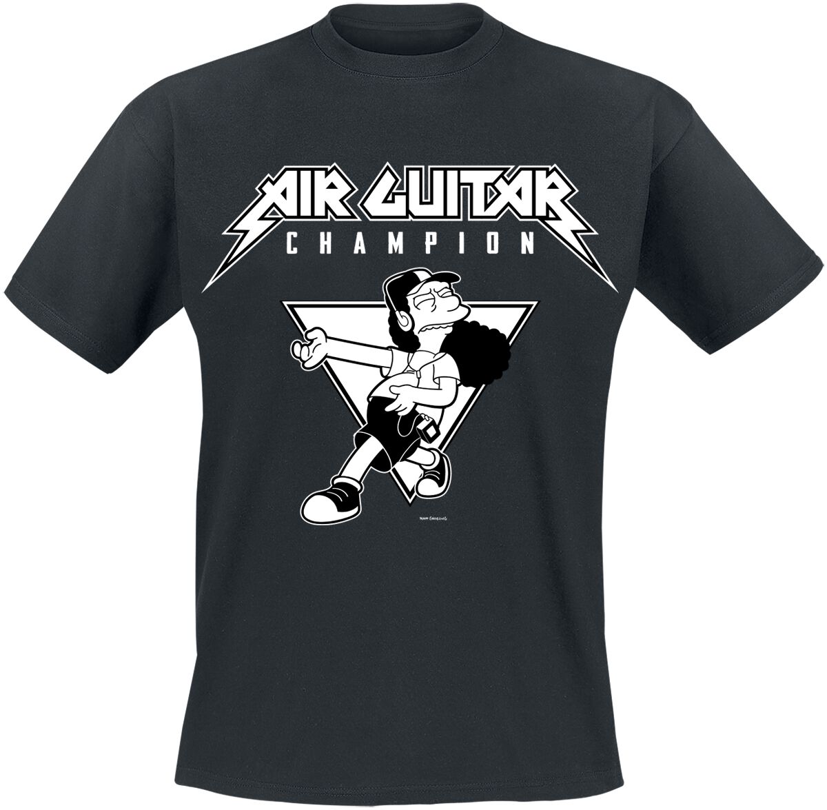 The Simpsons Air-Guitar Champion T-Shirt black - Image 2
