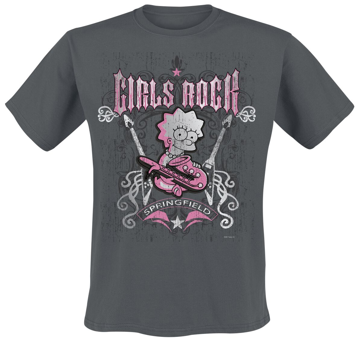 The Simpsons Girls rock T-Shirt charcoal - Image 2