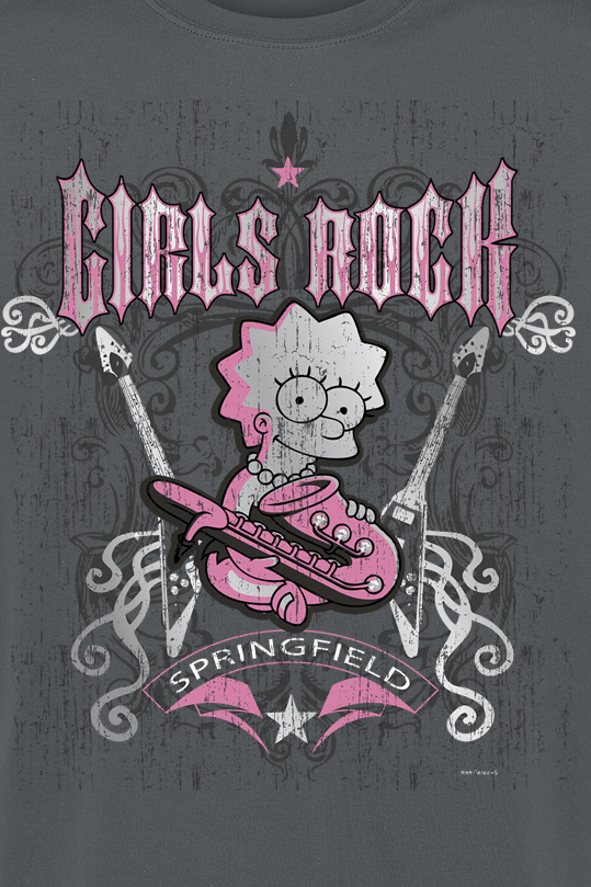 The Simpsons Girls rock T-Shirt charcoal - Image 3