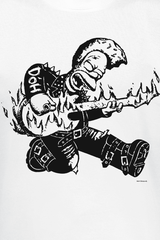 The Simpsons Homer with guitar T-Shirt white - Image 3