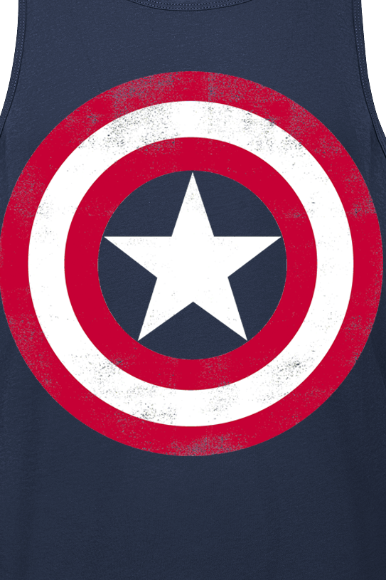 Captain America Shield Logo Tanktop navy - Image 3