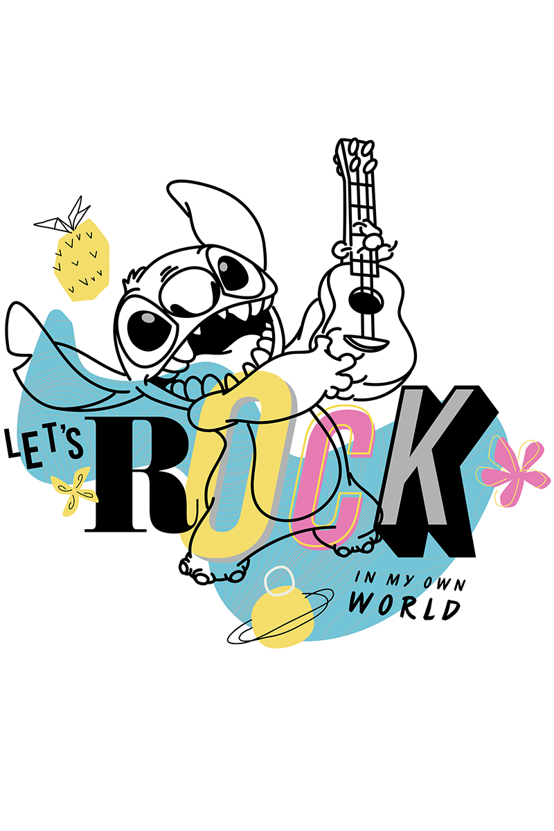 Lilo & Stitch Let's rock in my own world Top white - Image 3