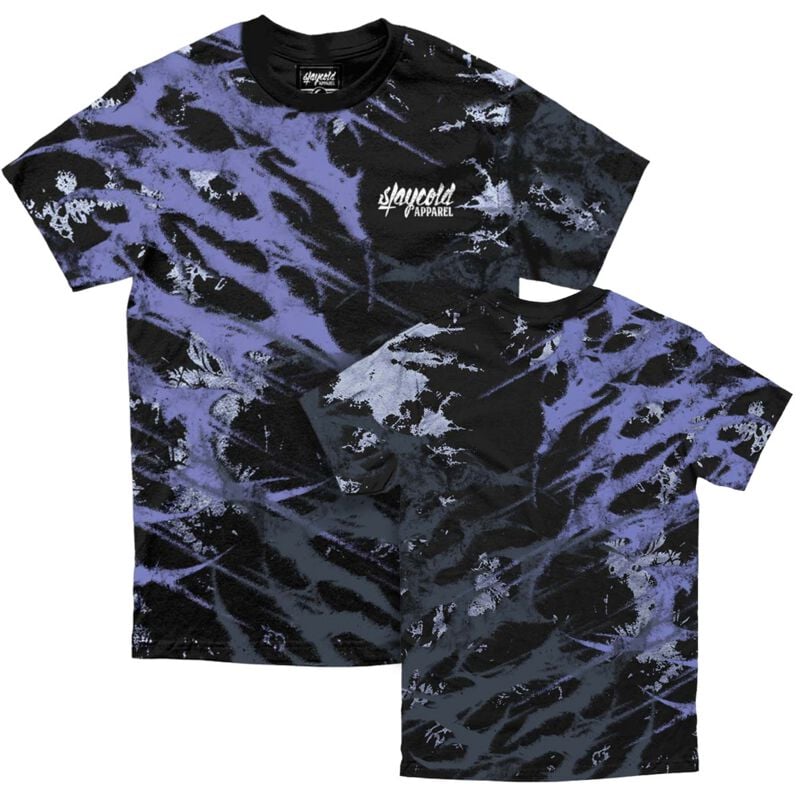 Stay Cold Apparel Nightbreed (purple tie dye) - Regular T-shirt (200GSM) T-Shirt black lilac - Image 2