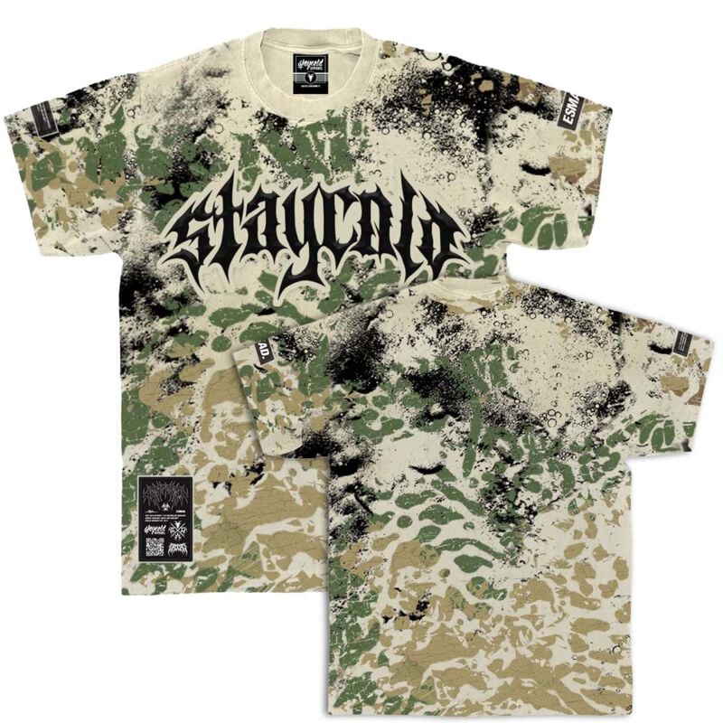 Stay Cold Apparel Night Ops - Heavy Oversized T-shirt (Sand Camo) 250GSM T-Shirt sand camo - Image 2