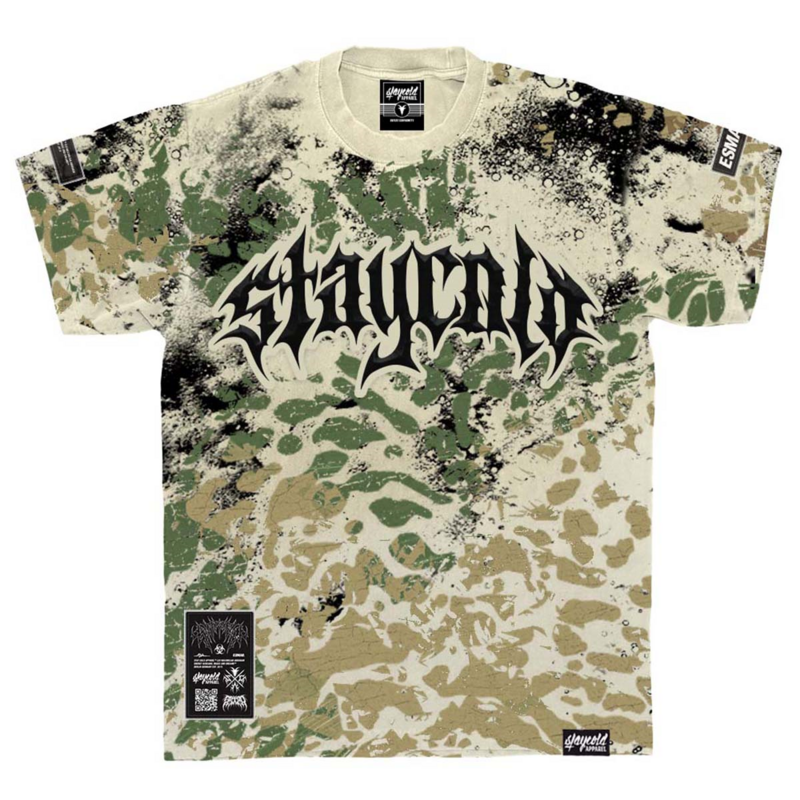 Stay Cold Apparel Night Ops - Heavy Oversized T-shirt (Sand Camo) 250GSM T-Shirt sand camo - Image 3