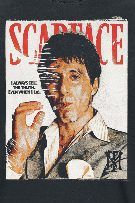 Scarface Magazine Cover - Oversized T-Shirt black - Image 3