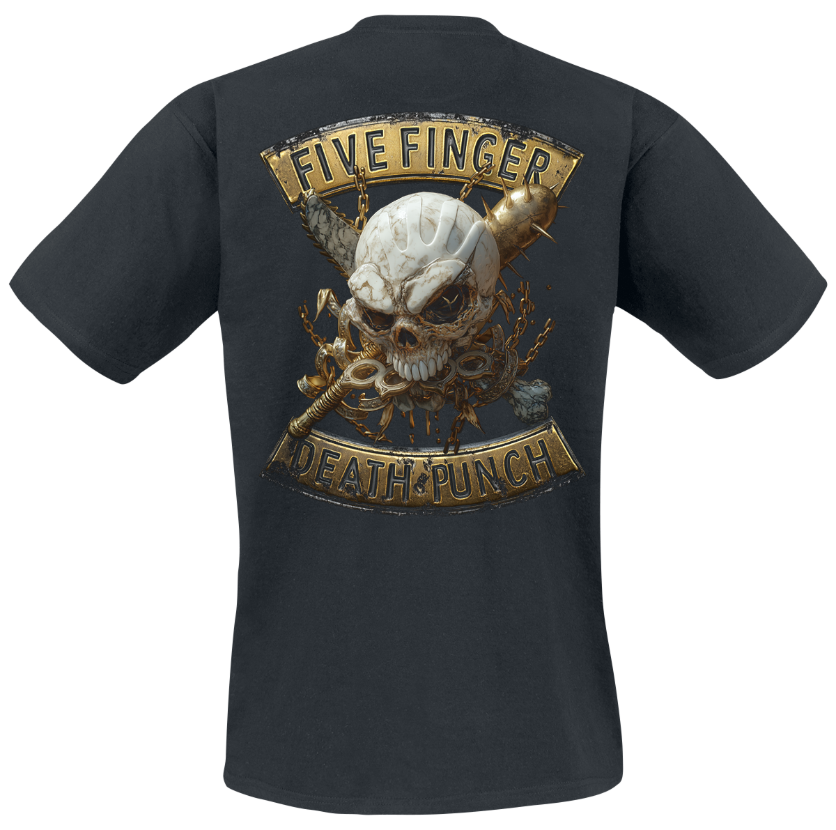 Five Finger Death Punch Golden Horde XX T-Shirt black - Image 3
