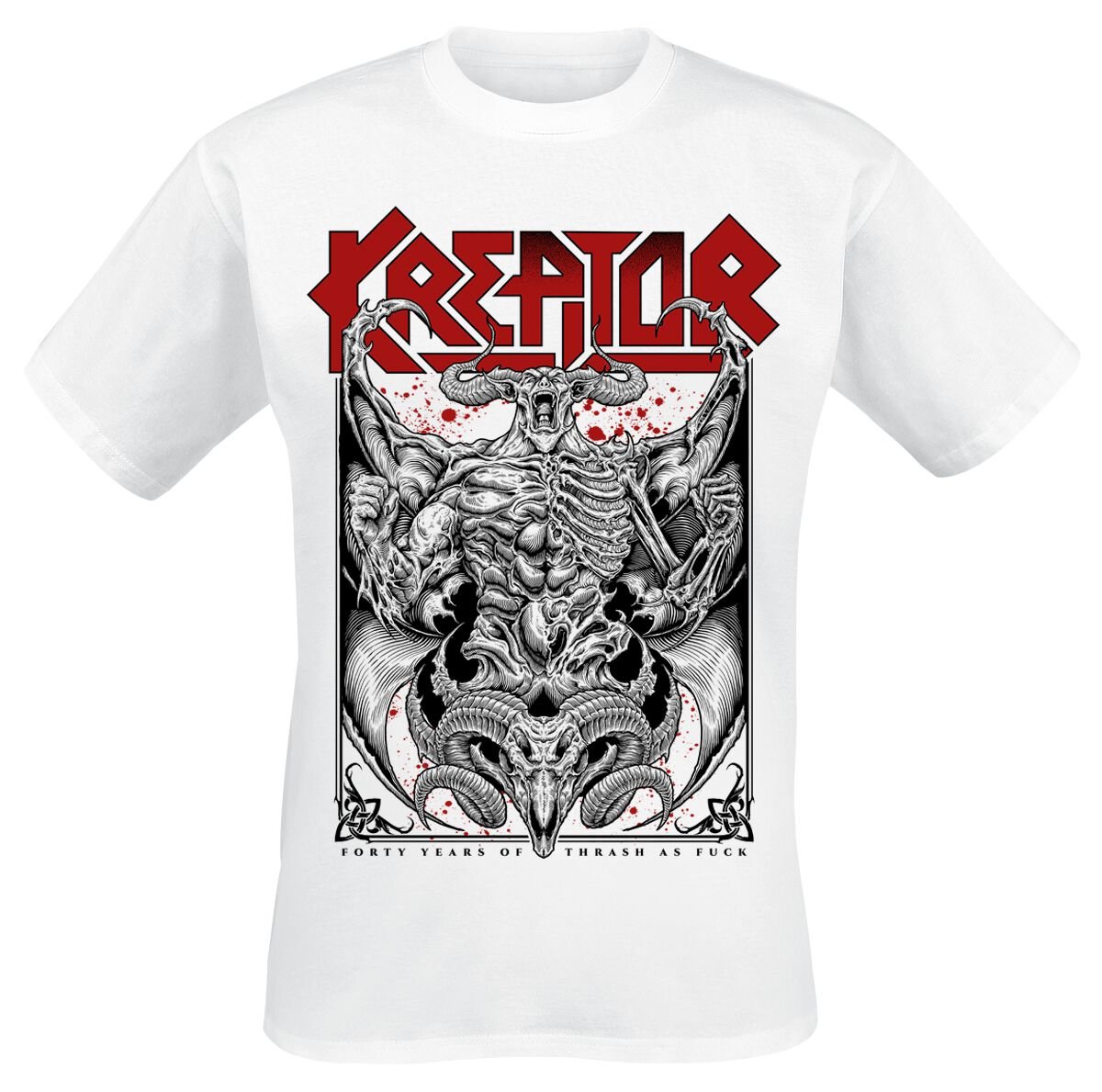 Kreator 40 Years Of Thrash T-Shirt white - Image 2