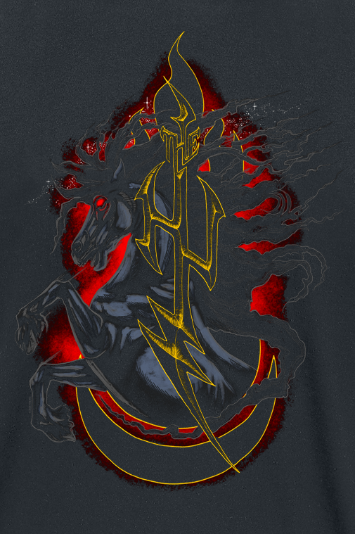The Hu Glowing Horse T-Shirt black - Image 3
