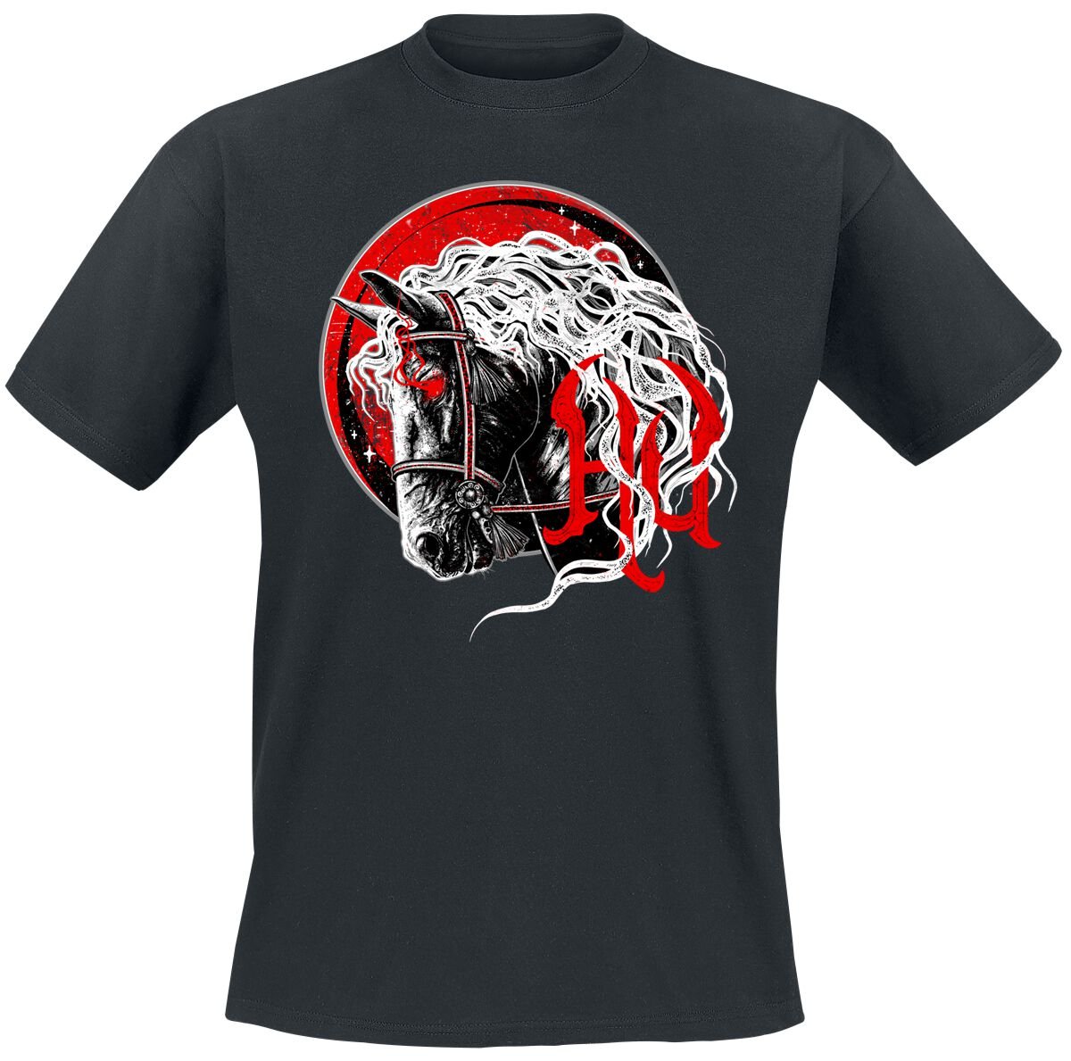 The Hu Red Eyes Horse T-Shirt black - Image 2