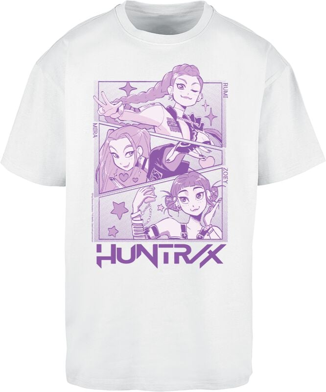 KPop Demon Hunters Huntrix Manga Panels Oversized T-shirt white - Image 2