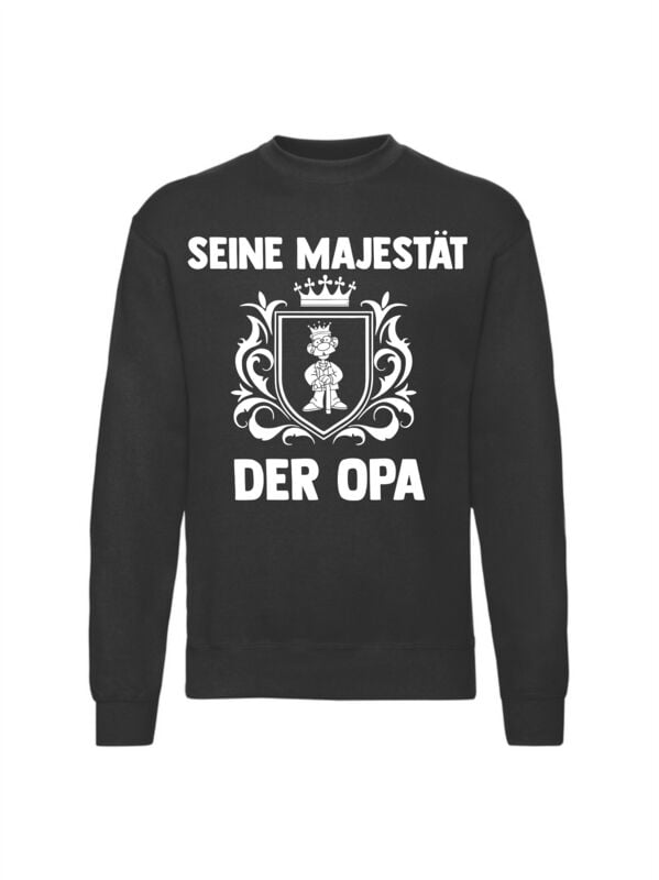 Slogans Seine Majestät, der Opa Sweatshirt black - Image 2
