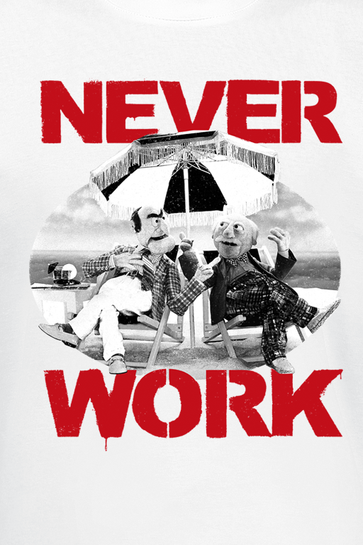 The Muppets Never work T-Shirt white - Image 3