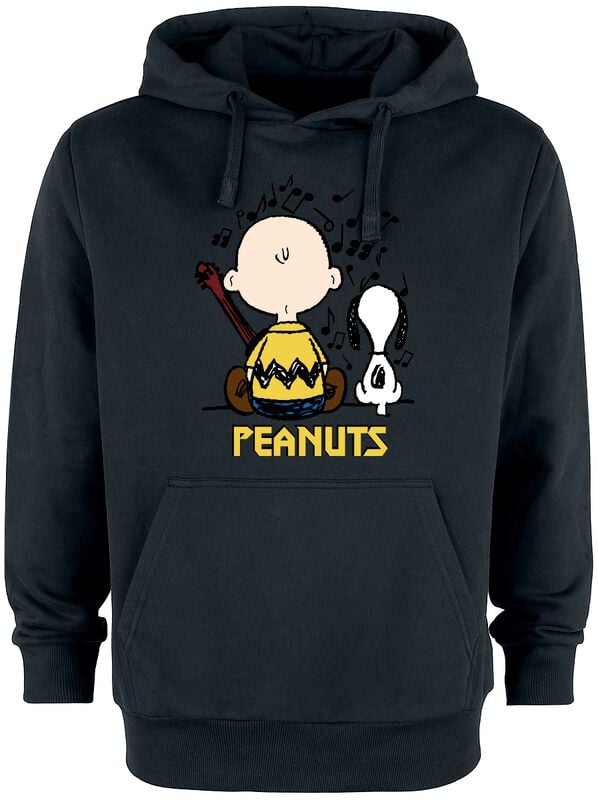 Peanuts Charlie Brown and Snoopy Hoodie black - Image 2