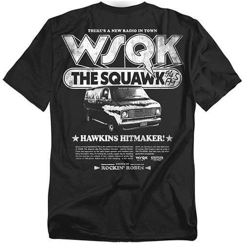 Stranger Things Season 5 - Hawkins Hitmaker WSQK T-Shirt black - Image 2