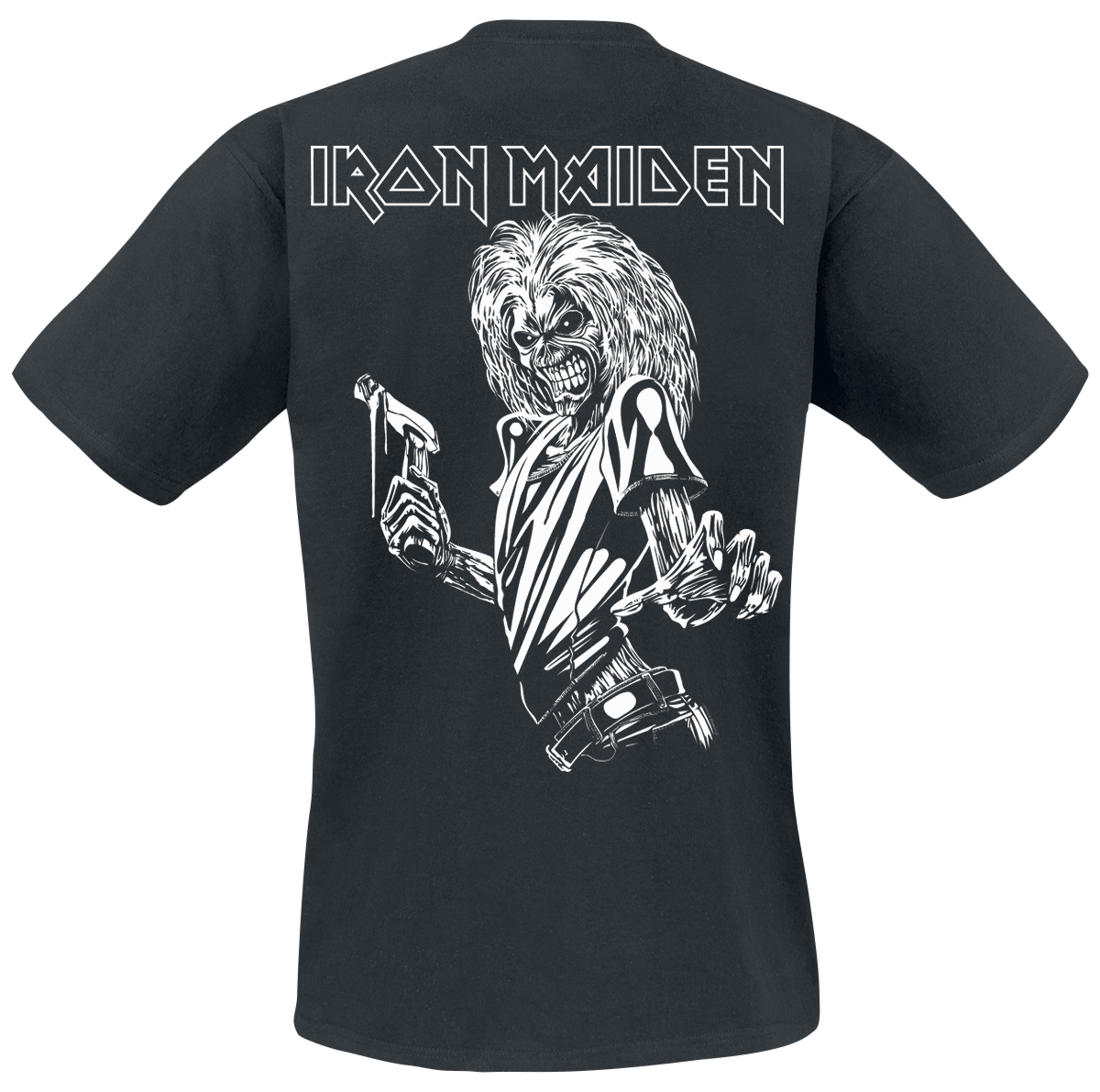 Iron Maiden Killers Line Drawing Pocket Print T-Shirt black - Image 3