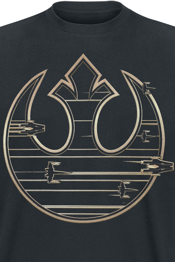 Star Wars Episode - Gold Rebel Logo Jersey black - Image 3
