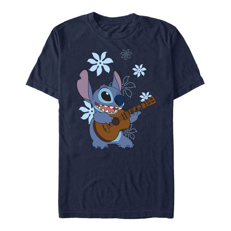 Lilo & Stitch Stitch Flowers T-Shirt blue - Image 2