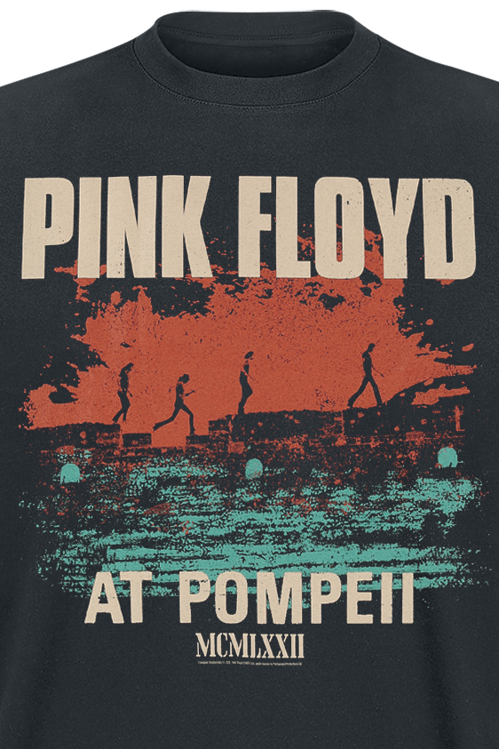 Pink Floyd Live In Pompeii T-Shirt black - Image 3