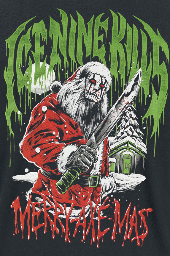 Ice Nine Kills Santa T-Shirt black - Image 3